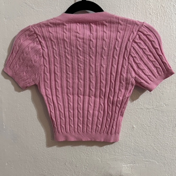 Princess Polly Savannah Hot Pink Cable Knit Cardigan - Picture 5 of 5